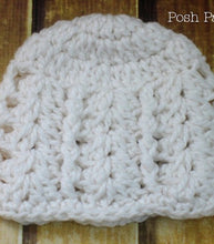 Load image into Gallery viewer, chunky lace hat crochet pattern