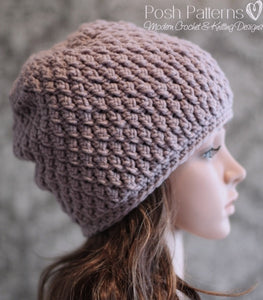 crochet cable slouchy hat pattern