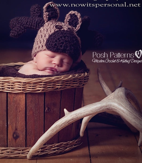 crochet moose hat pattern