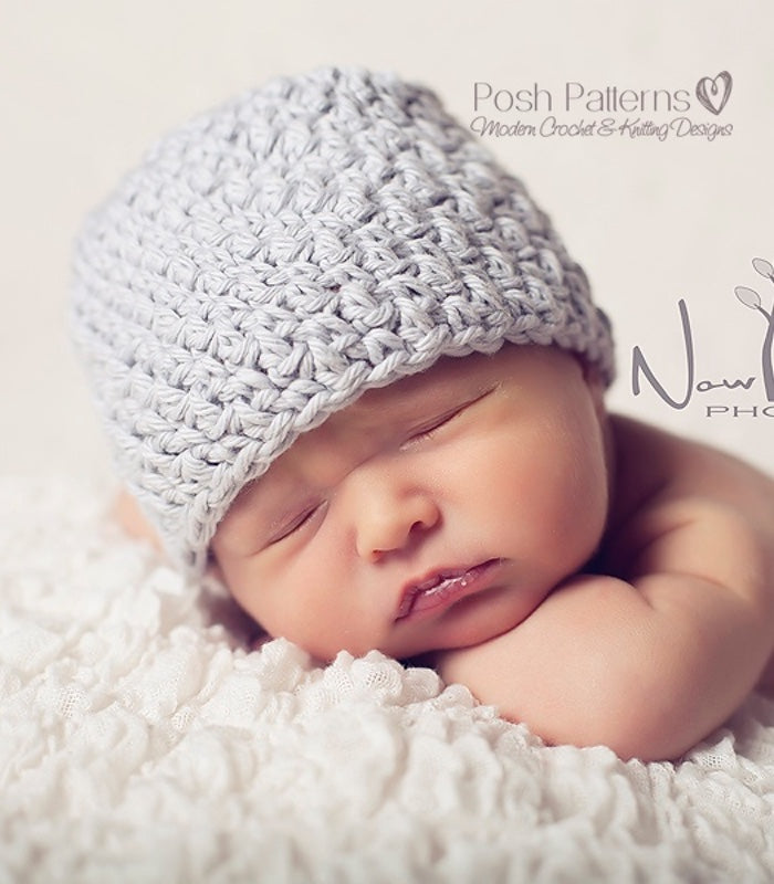 Crochet Pattern - Textured Baby Hat Crochet Pattern – Posh Patterns