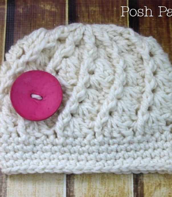crochet pattern spiral shells hat
