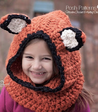 Load image into Gallery viewer, fox hood crochet pattern