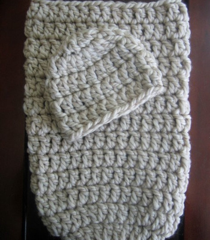 crochet pattern cocoon and hat