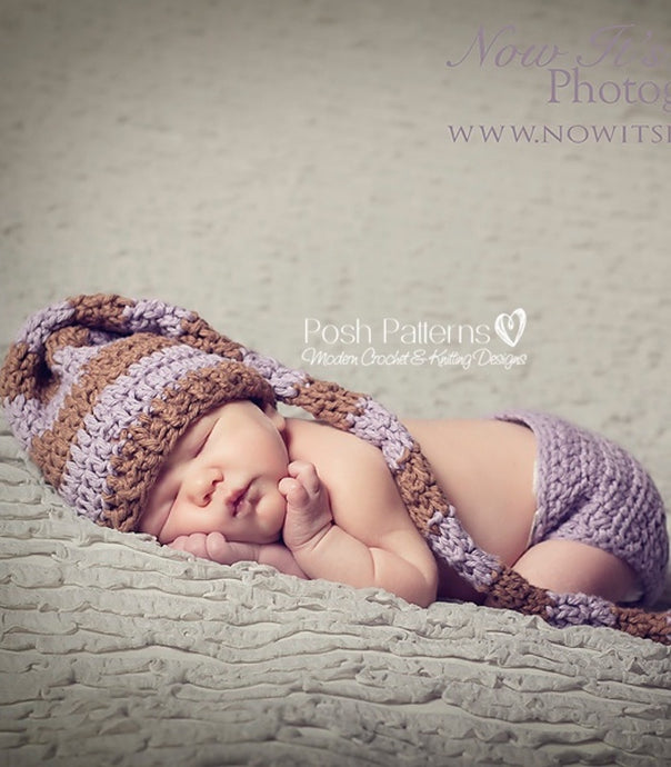 crochet pattern stocking hat and diaper cover
