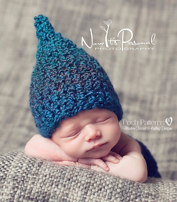 baby pixie gnome hat crochet pattern