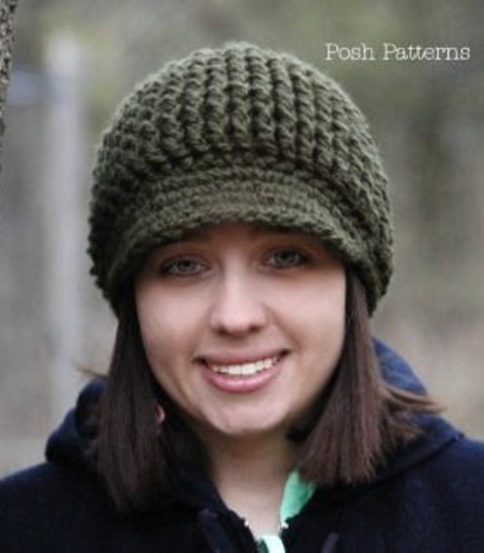 crochet pattern newsboy hat