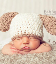 Load image into Gallery viewer, crochet pattern puppy hat