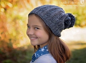 knit slouchy hat pattern