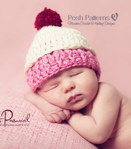 crochet cupcake hat pattern
