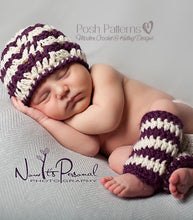 Load image into Gallery viewer, crochet hat and leg warmers pattern