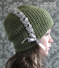 Load image into Gallery viewer, ladies slouchy hat crochet pattern