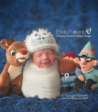 Load image into Gallery viewer, Rudolph bumble hat crochet pattern