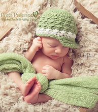 Load image into Gallery viewer, crochet pattern newsboy hat