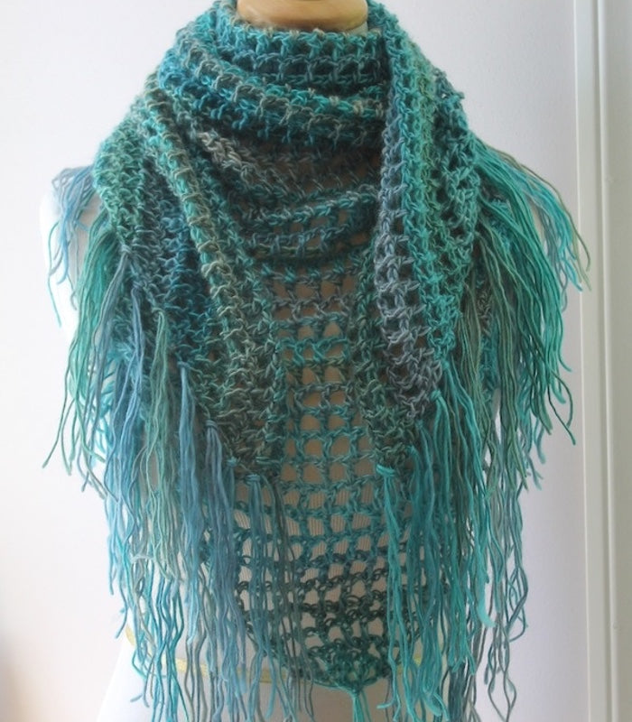 crochet pattern triangle scarf