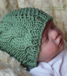 knitting pattern cable hat