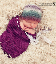 Load image into Gallery viewer, knitting pattern butterfly stitch hat