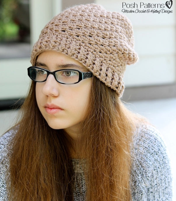 crochet slouchy hat pattern