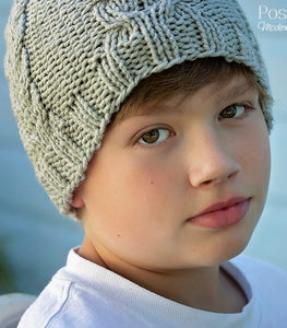 Knitting PATTERNS Chevron Cable Knit Hat Pattern Posh Patterns