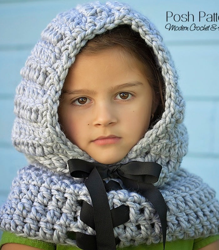 crochet pattern hooded cowl