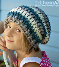 Load image into Gallery viewer, crochet slouchy hat pattern