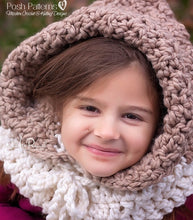 Load image into Gallery viewer, crochet pattern hooded cowl