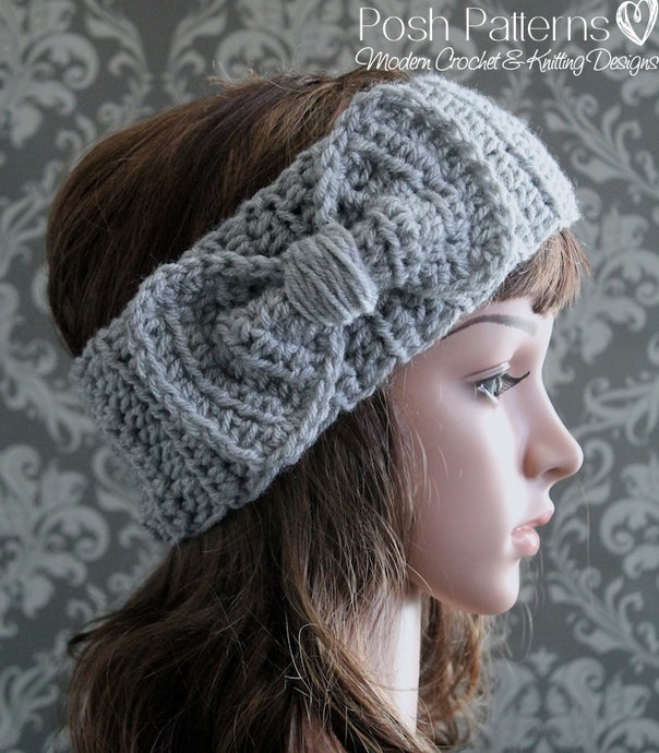 crochet headband pattern bow