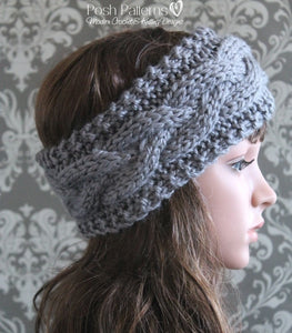 knit headband pattern cable