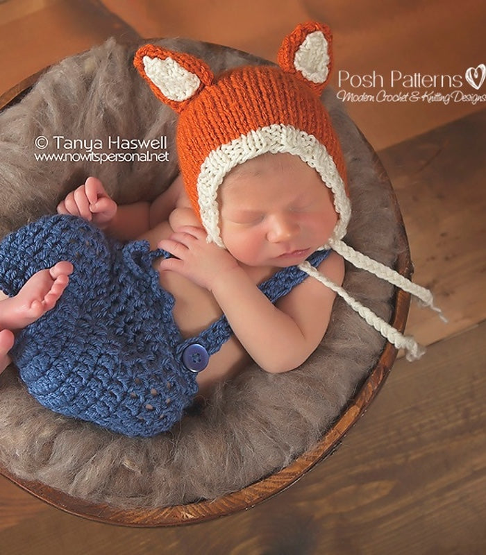 knitting pattern fox bonnet