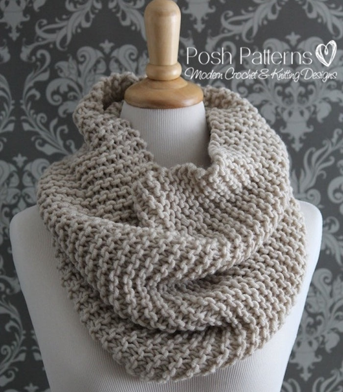 easy knit cowl pattern