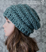 Load image into Gallery viewer, Chunky Crochet Hat Pattern Beehive Slouchy