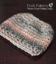 Load image into Gallery viewer, messy bun crochet hat pattern