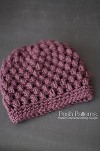 crochet messy bun hat pattern