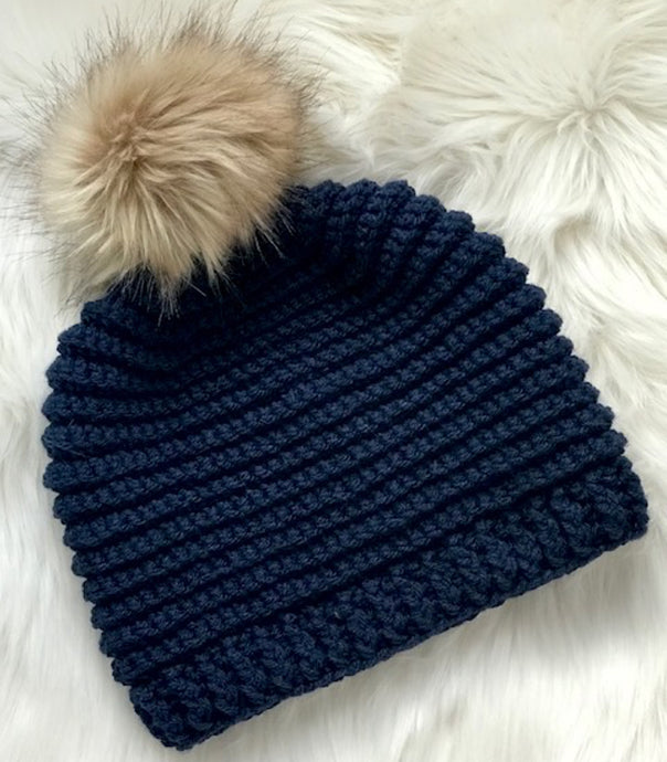 Knit Look Crochet Hat Pattern - Crochet Beanie Pattern