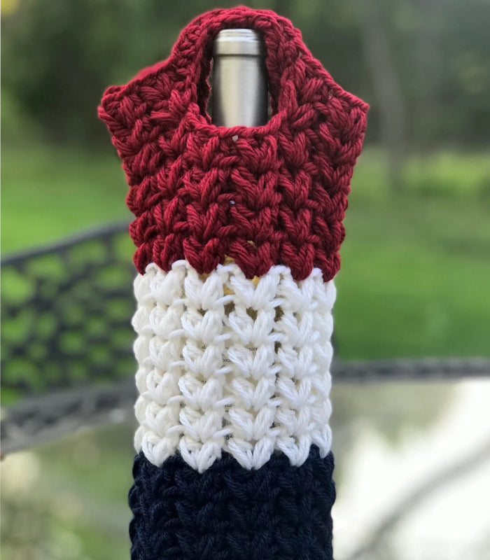 crochet pattern wine bottle cozy