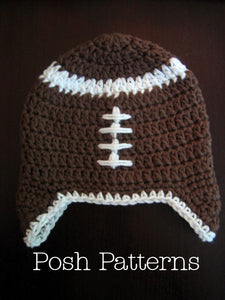 crochet football beanie pattern