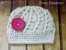 Load image into Gallery viewer, spiral shell crochet hat pattern