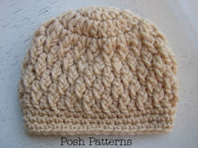 Load image into Gallery viewer, cable crochet beanie pattern