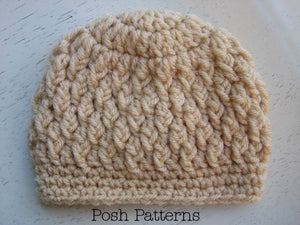 cable crochet beanie pattern