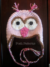 Load image into Gallery viewer, owl hat crochet pattern