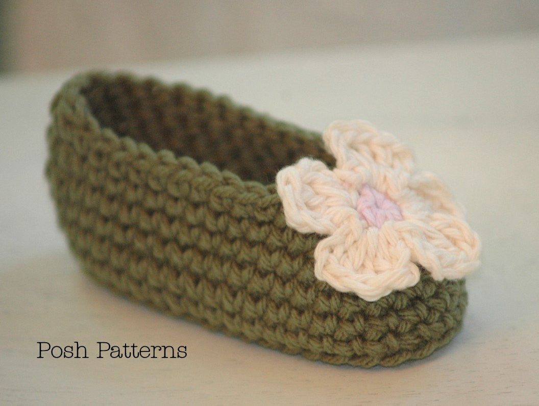Crochet Pattern - Baby Crochet Pattern - Baby Shoes Crochet Pattern