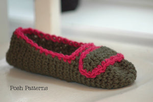 Crochet PATTERN - Easy Crochet Slipper Pattern