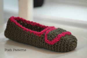 Crochet PATTERN - Easy Crochet Slipper Pattern