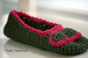 Crochet PATTERN - Easy Crochet Slipper Pattern
