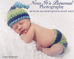 Crochet PATTERN - Top Knot Baby Hat Pattern