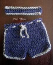 Load image into Gallery viewer, baby running shorts crochet pattern