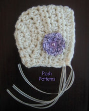 Load image into Gallery viewer, crochet baby bonnet