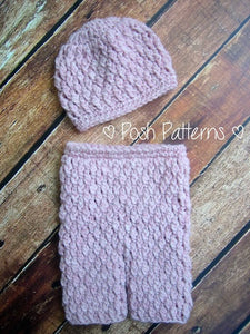 crochet baby pants and hat
