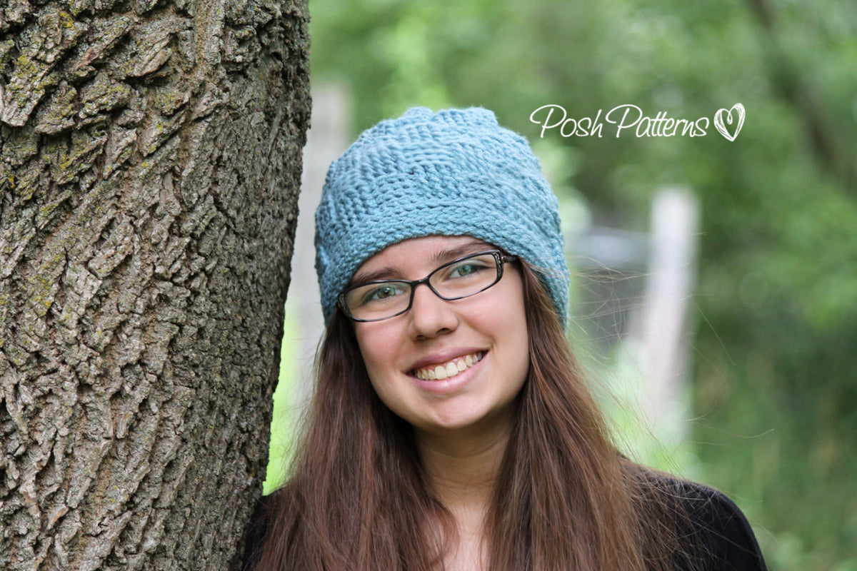 Crochet PATTERN - Crochet Basket Weave Hat Pattern – Posh Patterns