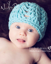 Load image into Gallery viewer, chunky lace hat crochet pattern