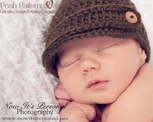 Load image into Gallery viewer, newsboy hat crochet pattern